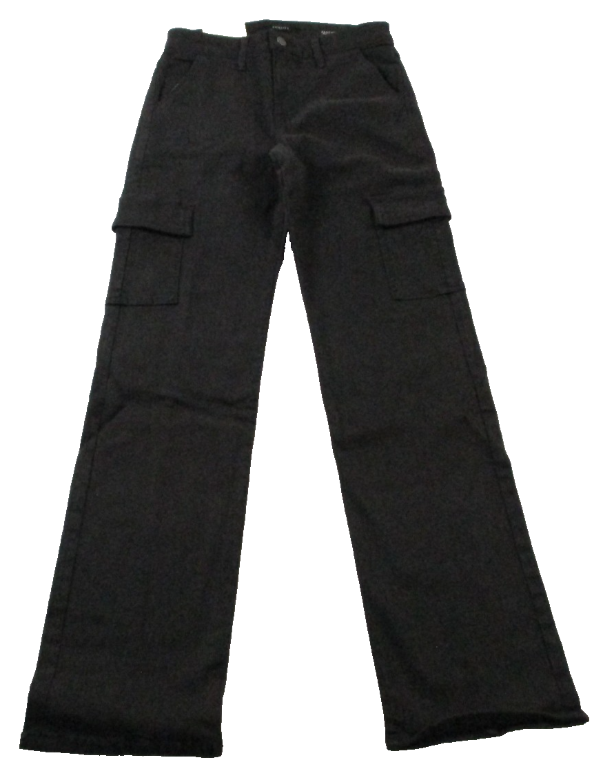 Fidelity Panther Full Cargo Jeans Womens 26 Gray Charcoal Slim Straight USA 14640
