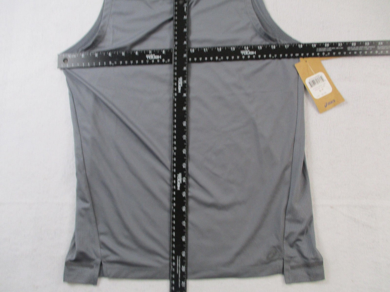 ASICS Mixed Media Tank Top Mens Small Gray Reflective Running ACTV3234MS5 15036
