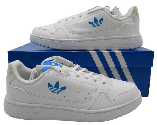 Adidas NY 90 J Shoes Youth Size 6.5 White Blue Low Top Sneakers GZ18750