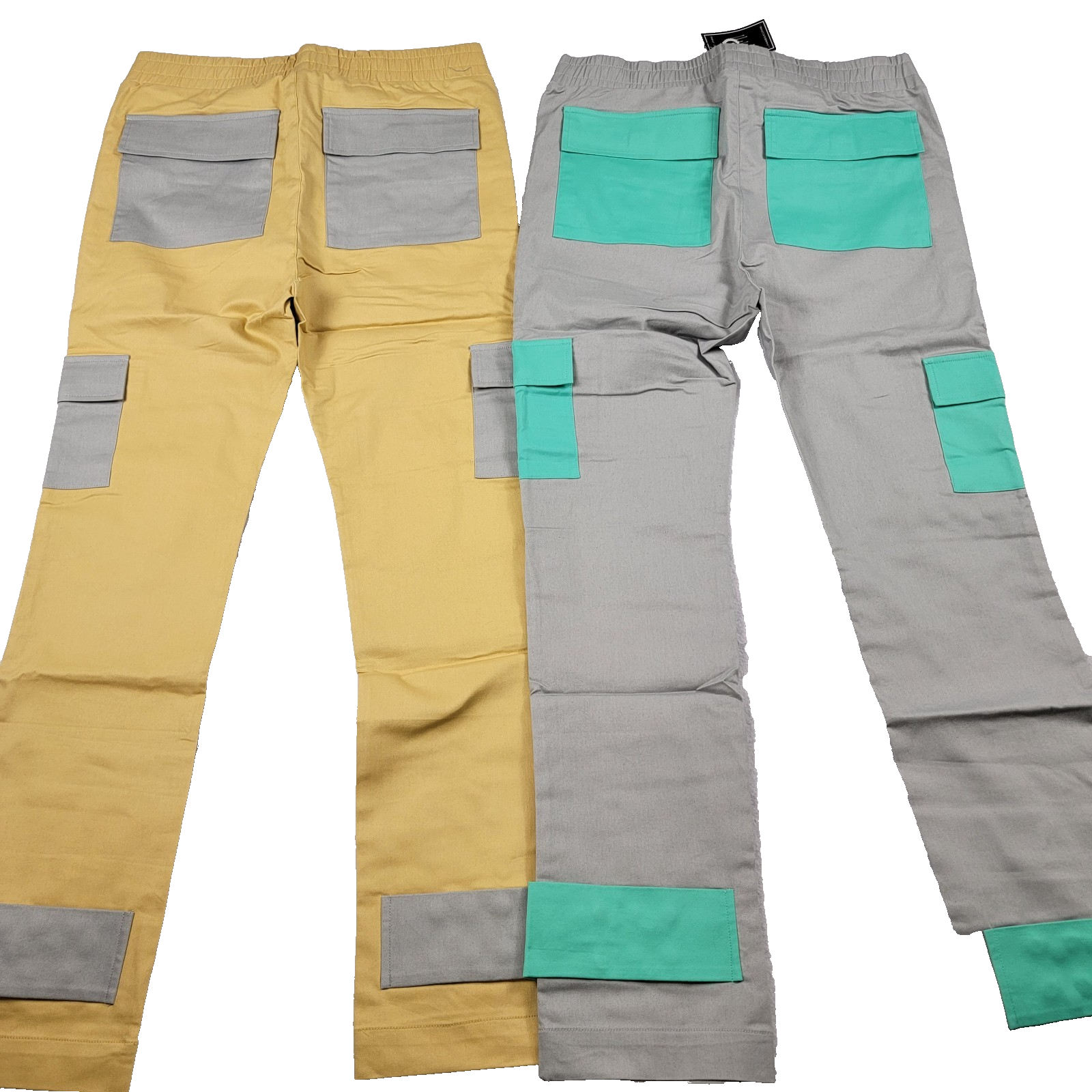 The Hideout Clothing Utility Tech Pants Bundle M Yellow + Grey Mint NWT Rare 8141