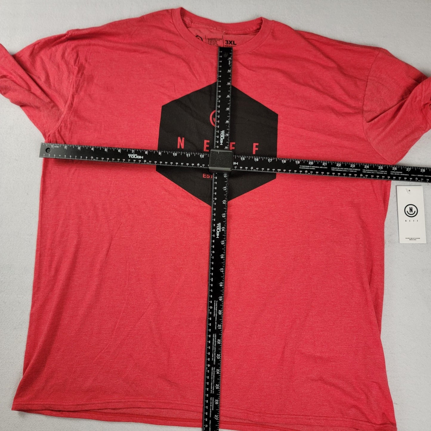 2 PK Neff Red TShirt Skateboarding & Fashion Nova Black Sz 3XL