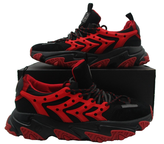 Javi Groove Shoes Mens Size 11 Black Red Chunky Athletic Low Top Sneakers0