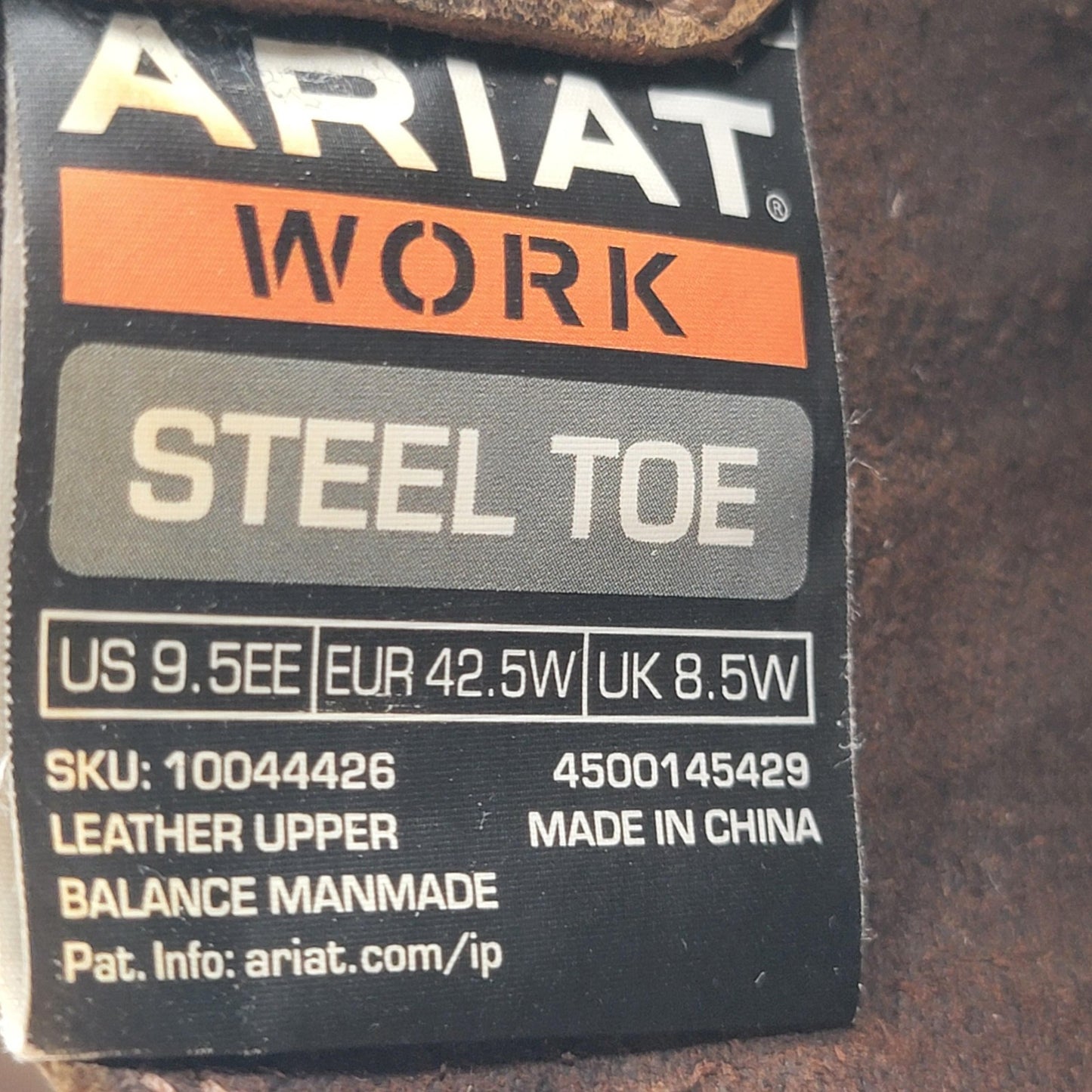 Ariat Work Boots Mens Size 10 EE Sierra Steel Toe Shock Shield Wide Safety Shoes12