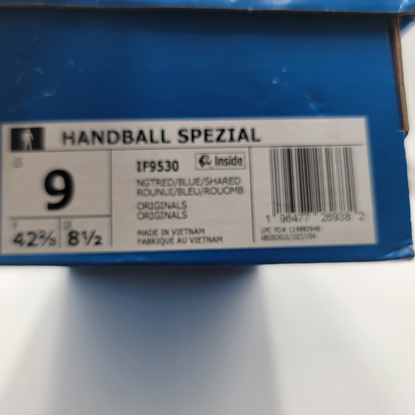 Adidas Handball Spezial Mens Shoes Size 9, Color: Burgundy/Royal Blue UF953010