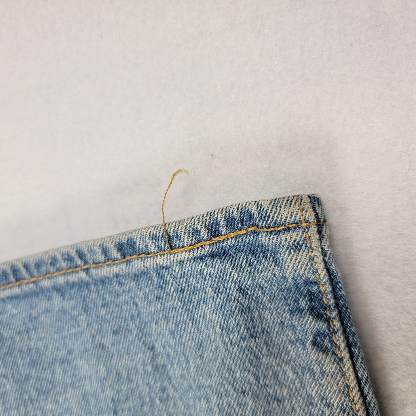 Levis 501 Jeans Mens 50x34 Lt Blue Original Stretch Button Fly Straight Leg 117910