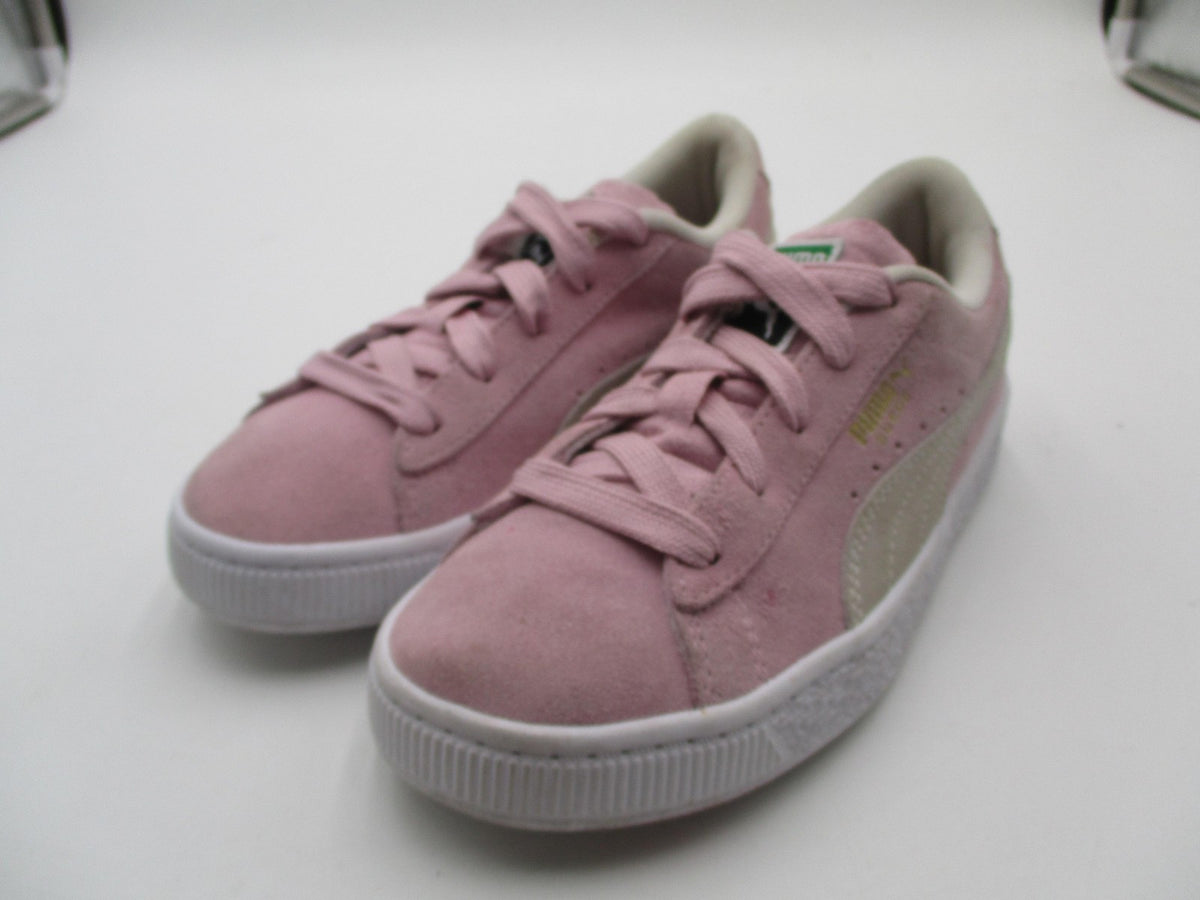 Puma Suede Shoes Kids Size 2 Pink Low Top Lace Up Casual Sneakers 380561-050