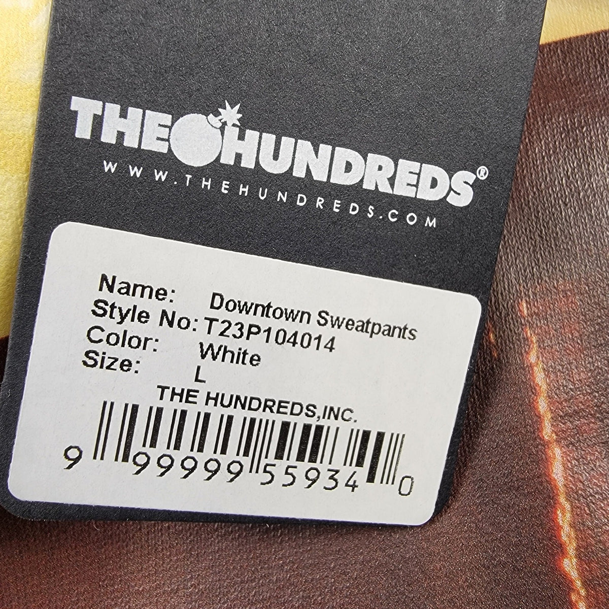 The Hundreds Downtown Sweatpants White Skyline Joggers Mens L NWT3