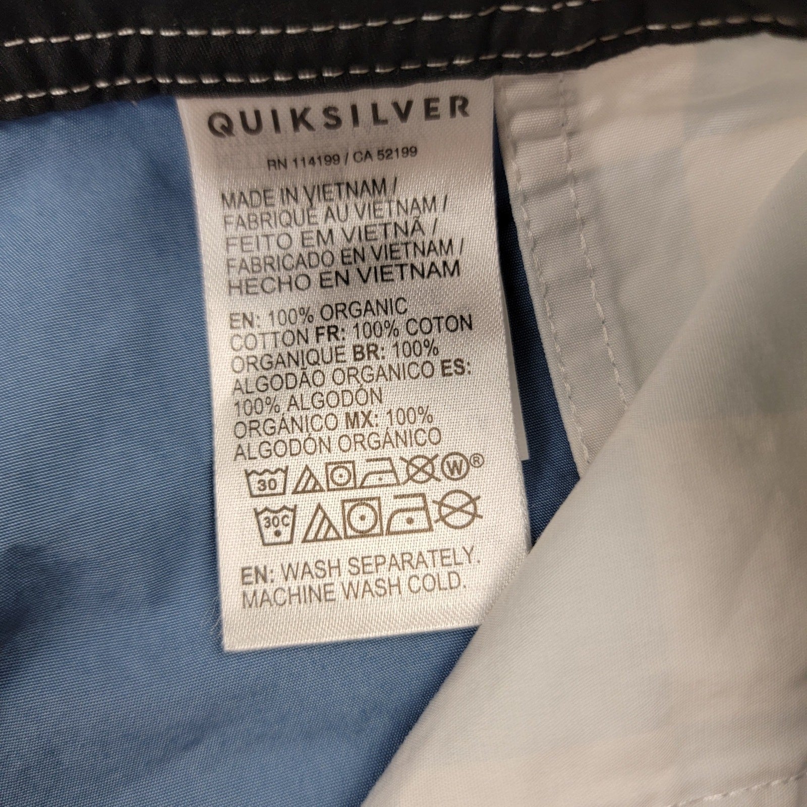 Quiksilver Organic Cotton Boardshorts Blue Orange Check Size 40 NWT Men Surf4