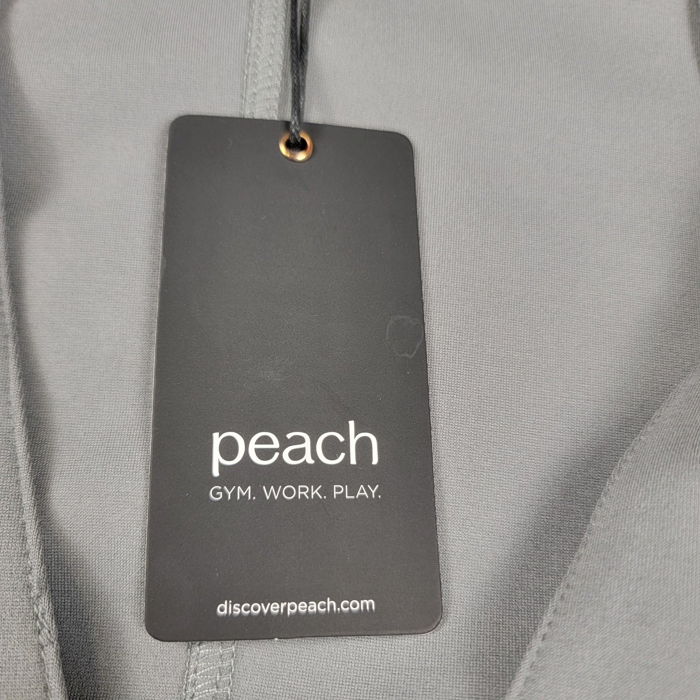 Peach Blazer Womens Med Storm Gray Ponte Power One Button Pockets Workwear