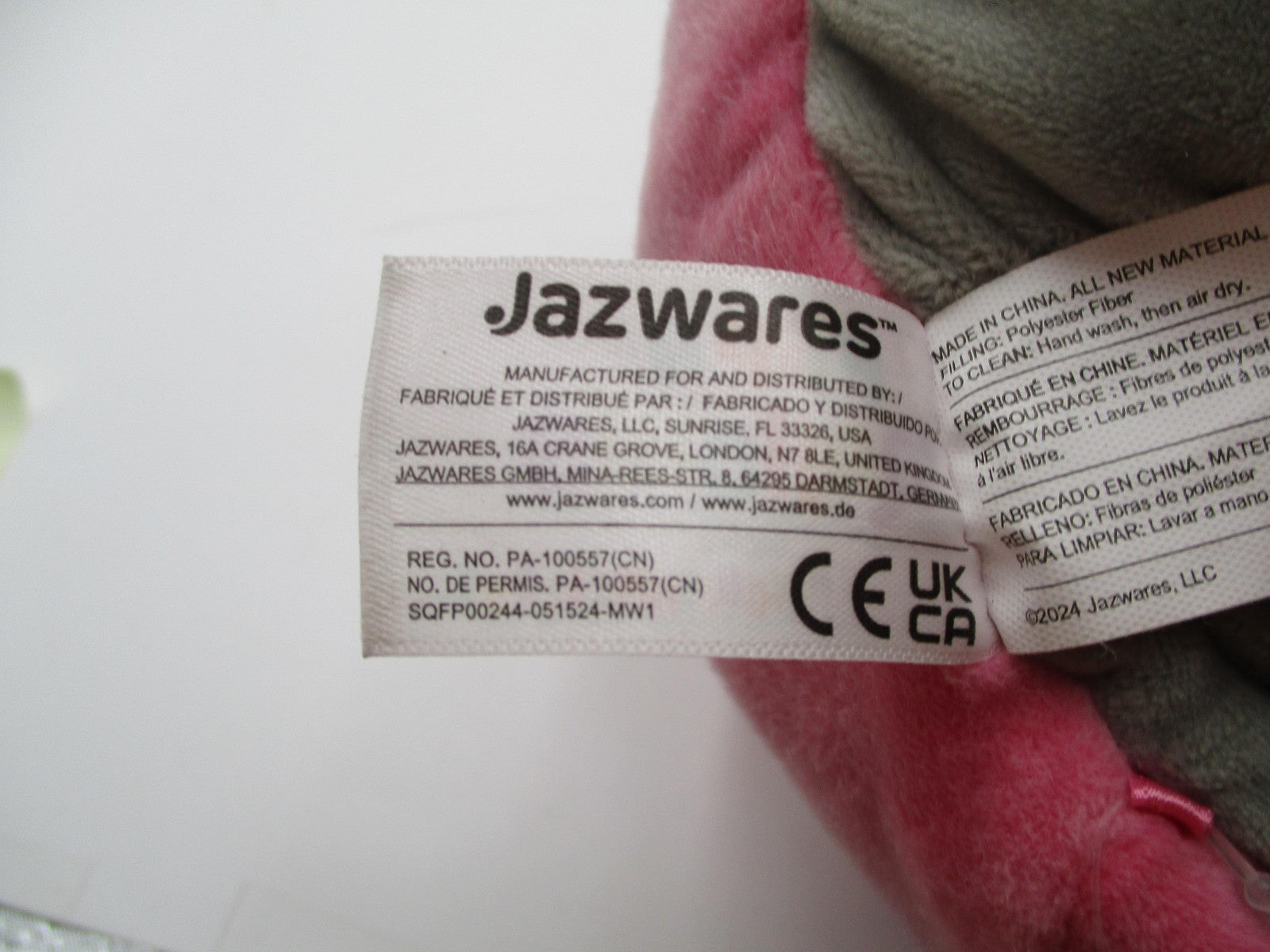 Squishmallows FlipaMallows Geraldine Malu Cat Plush Small Pink Gray Reversible2