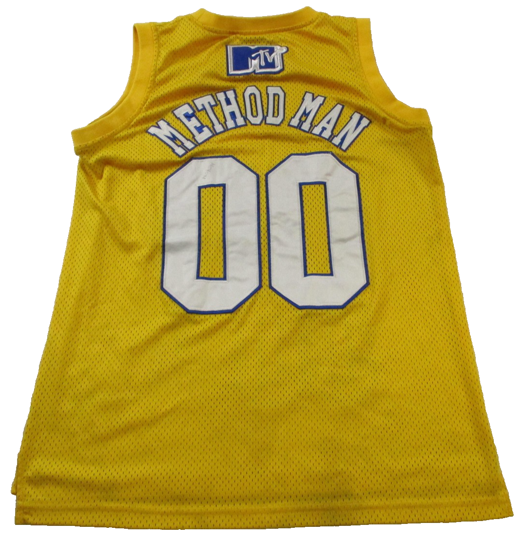 90's Headgear Classics Jersey Mens Medium Yellow Method Man MTV Rock N Jock 14861