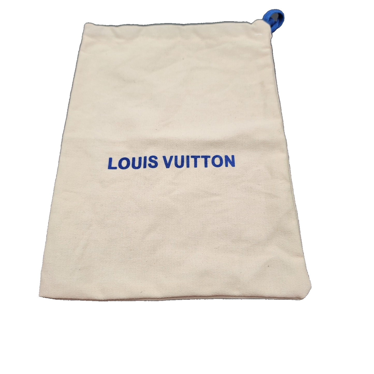 Louis Vuitton Canvas Drawstring Dust Bag Beige Blue Logo Storage Pouch0