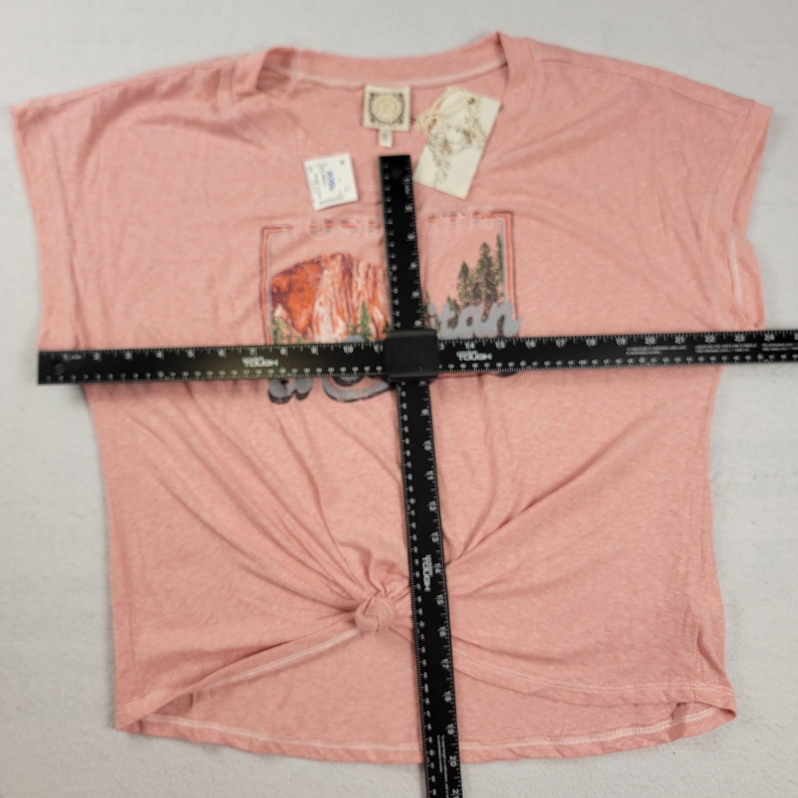 2 Pk Cropped Tshirts Yosemite El Capitan & Reason 'Love All' Women Sz XL