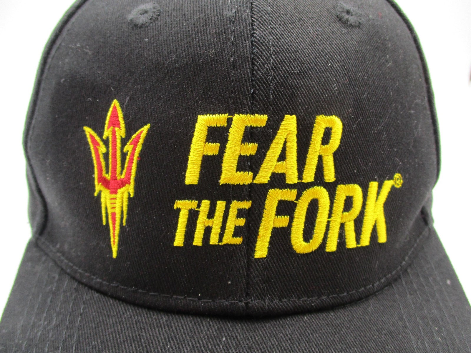 Arizona State Sun Devils Fear The Fork Hat Cap Strap Back One Size Black NCAA1