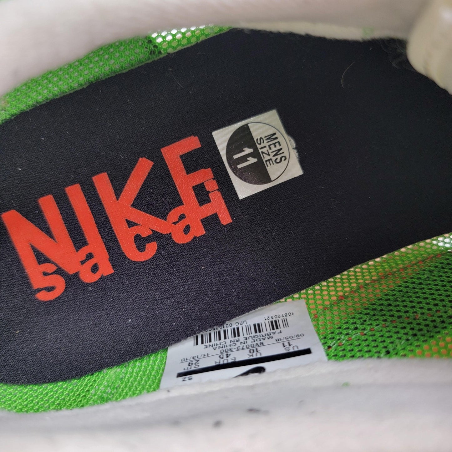 Nike LDWaffle Sacai Shoes Mens Size 11 Green Yellow Orange BV0073-300 Runner OG5