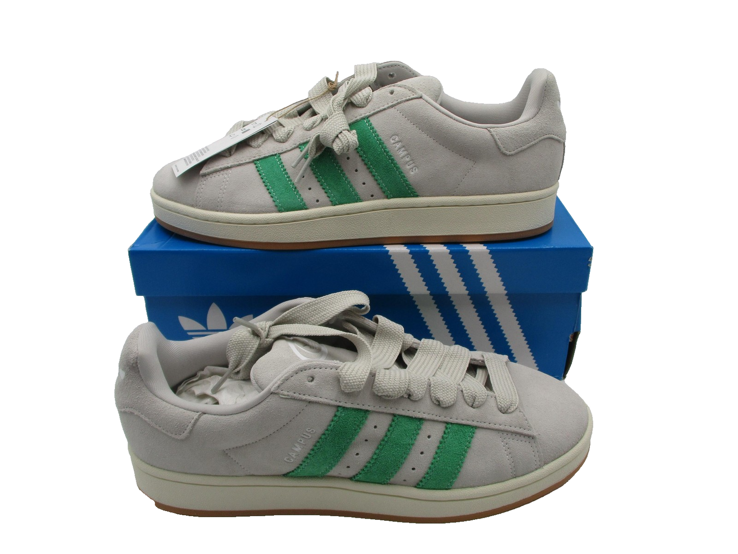 Adidas Campus 00s Shoes Mens Size 11 Grey Green Suede Originals JI3167 Gum Sole1
