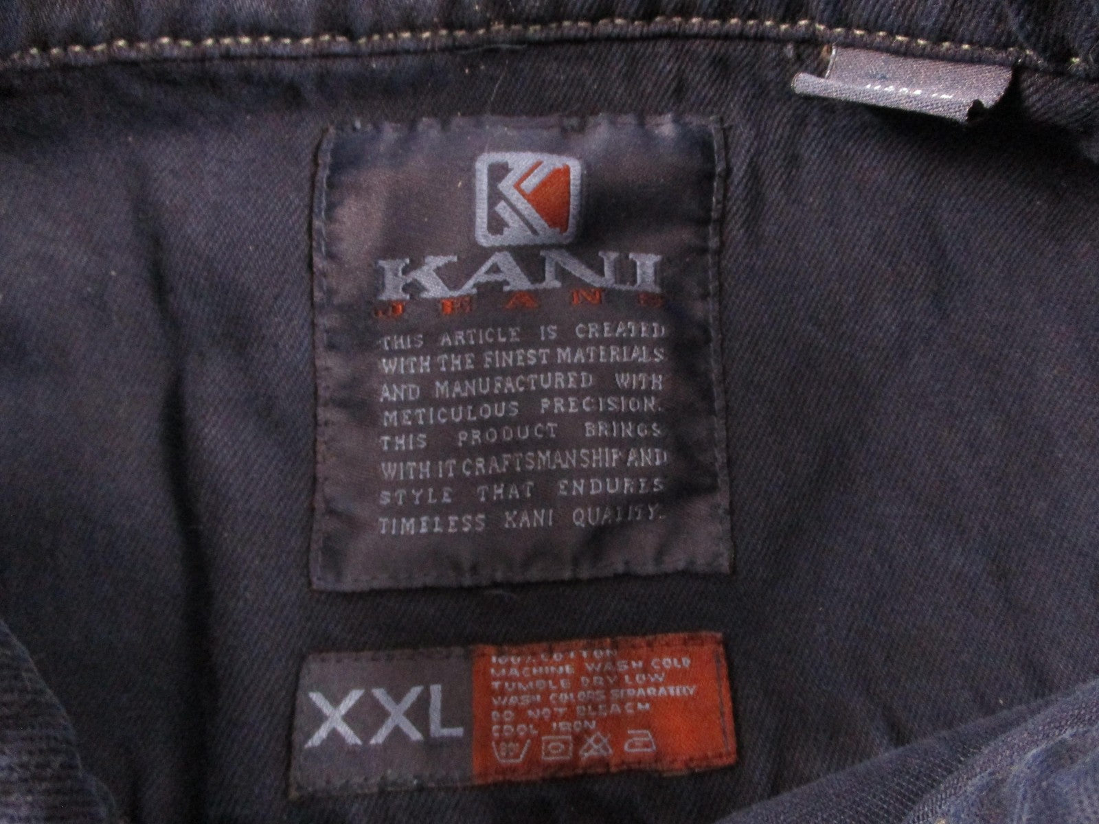 Vintage Karl Kani Jeans Jacket Mens 2XL Blue Tie Dye Denim 90s Hip Hop Varsity2
