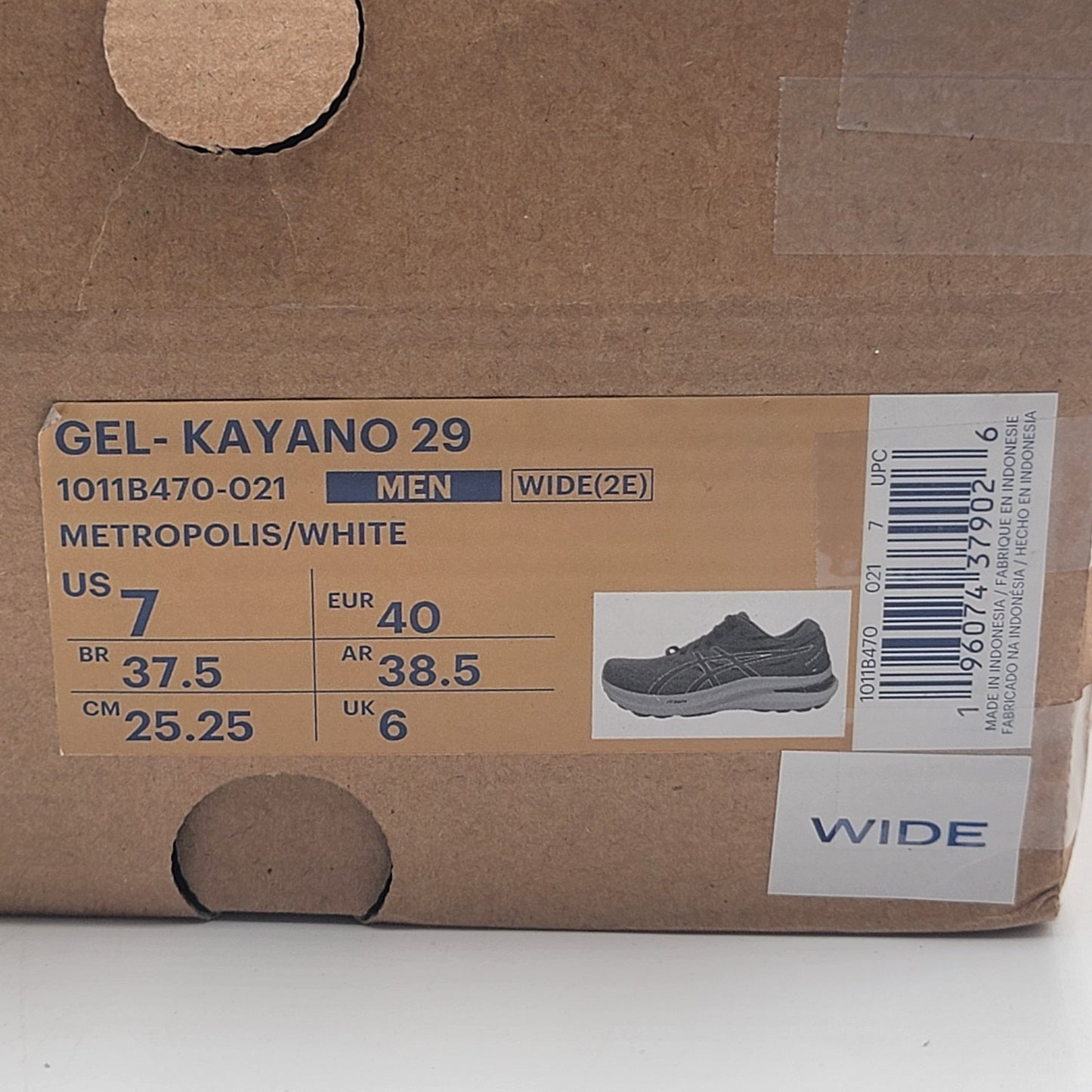ASICS GELKayano 29 2E Wide Low Metropolis  Sz 7 1011B4700219