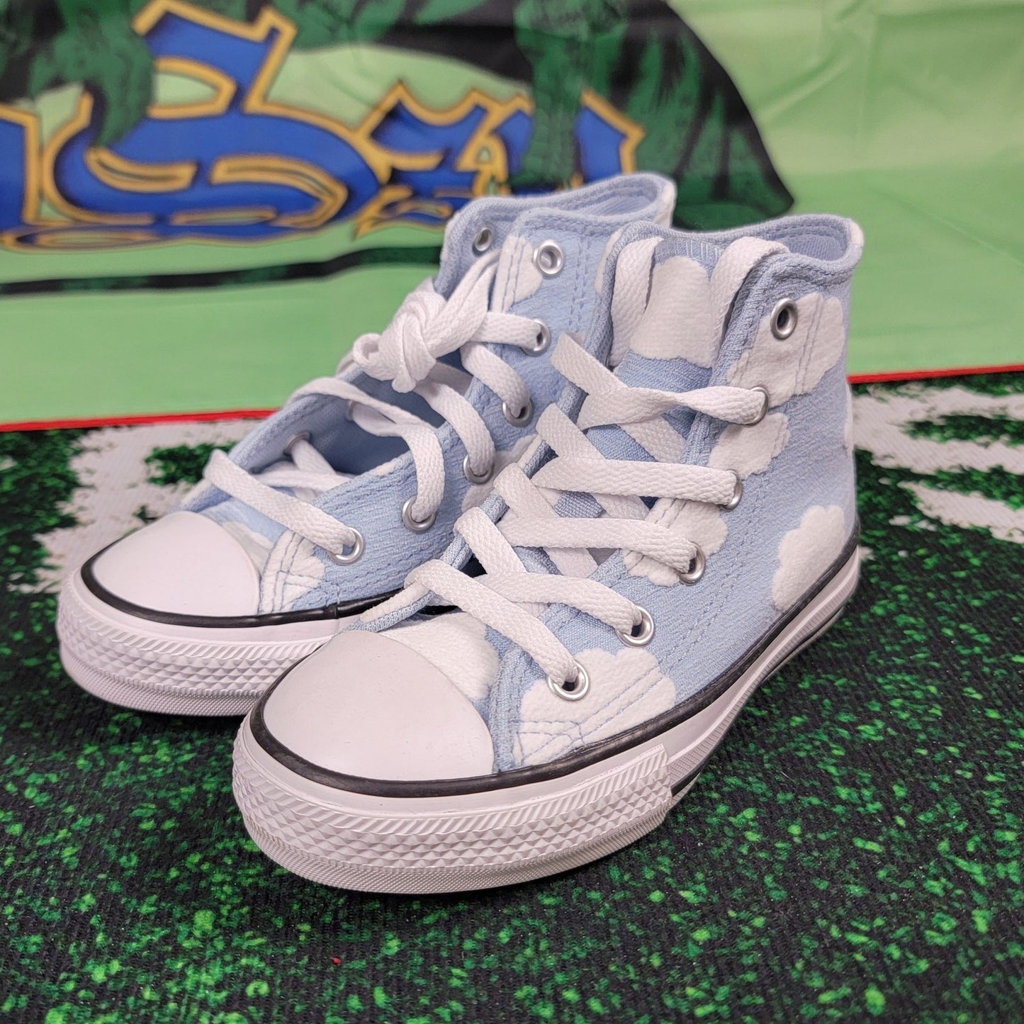 Converse CTAS HI Youth Sz 11 Lt Armory Blue/White A04342F0