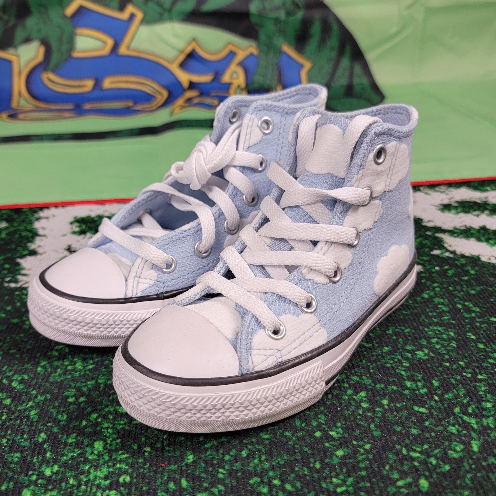 Converse CTAS HI Youth Sz 11 Lt Armory Blue/White A04342F0
