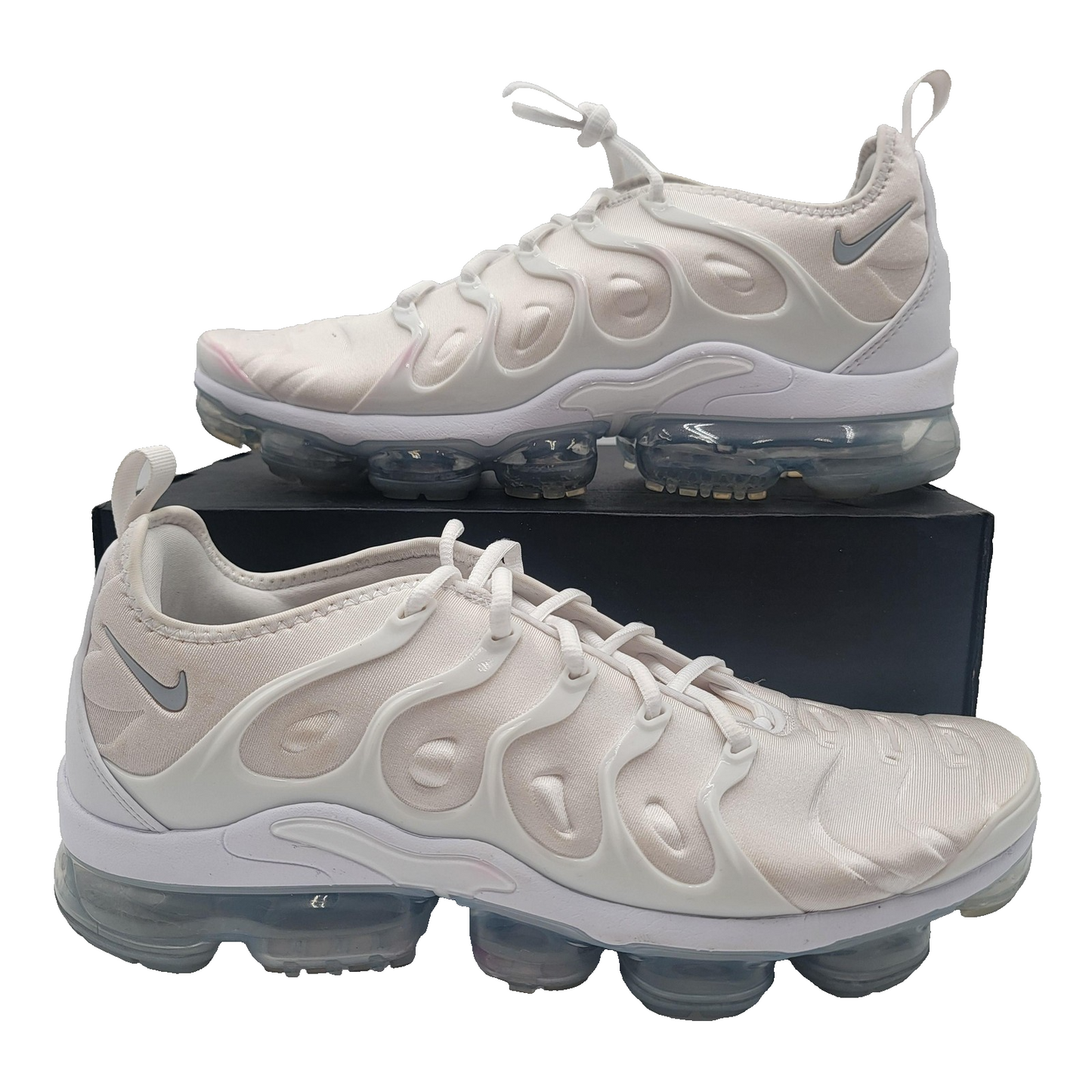 Nike Air VaporMax Plus Shoes Mens Size 13 White Running Sneakers 924453-100 1A30