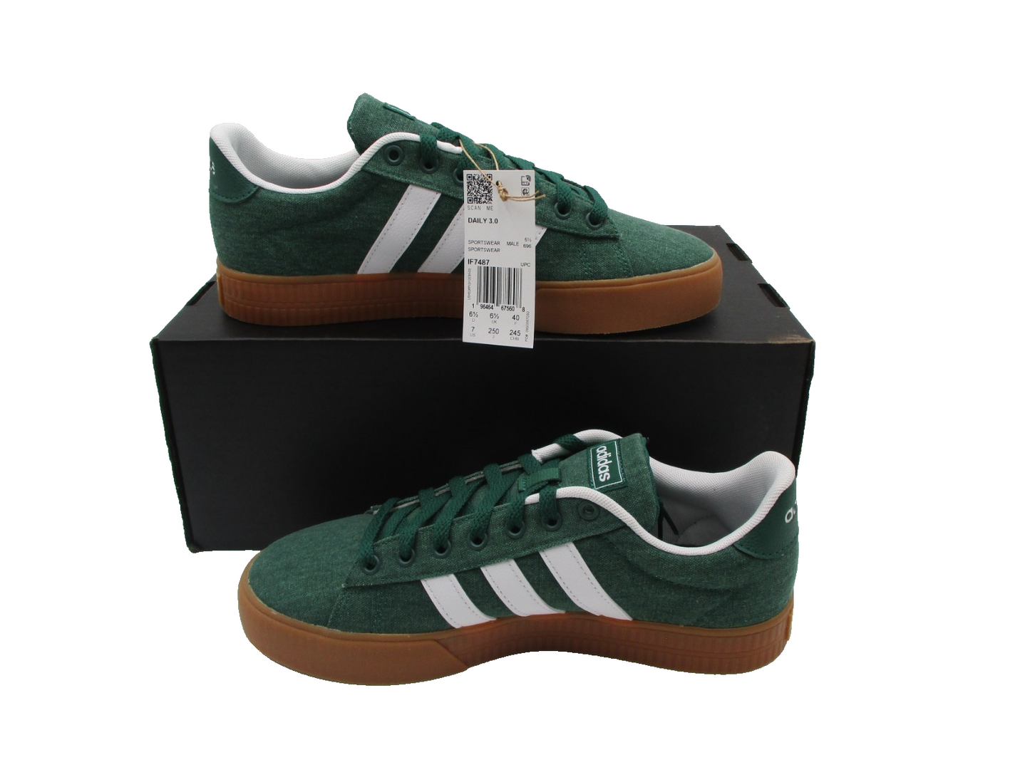 Adidas Daily 3.0 Men's Green/White/Gum Casual Sneakers IF7487