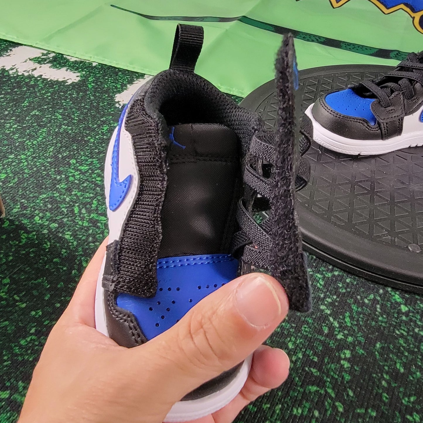 Nike Air Jordan 1 Low Alt TD White Royal Blue Black Baby Toddler Shoes 5C New5
