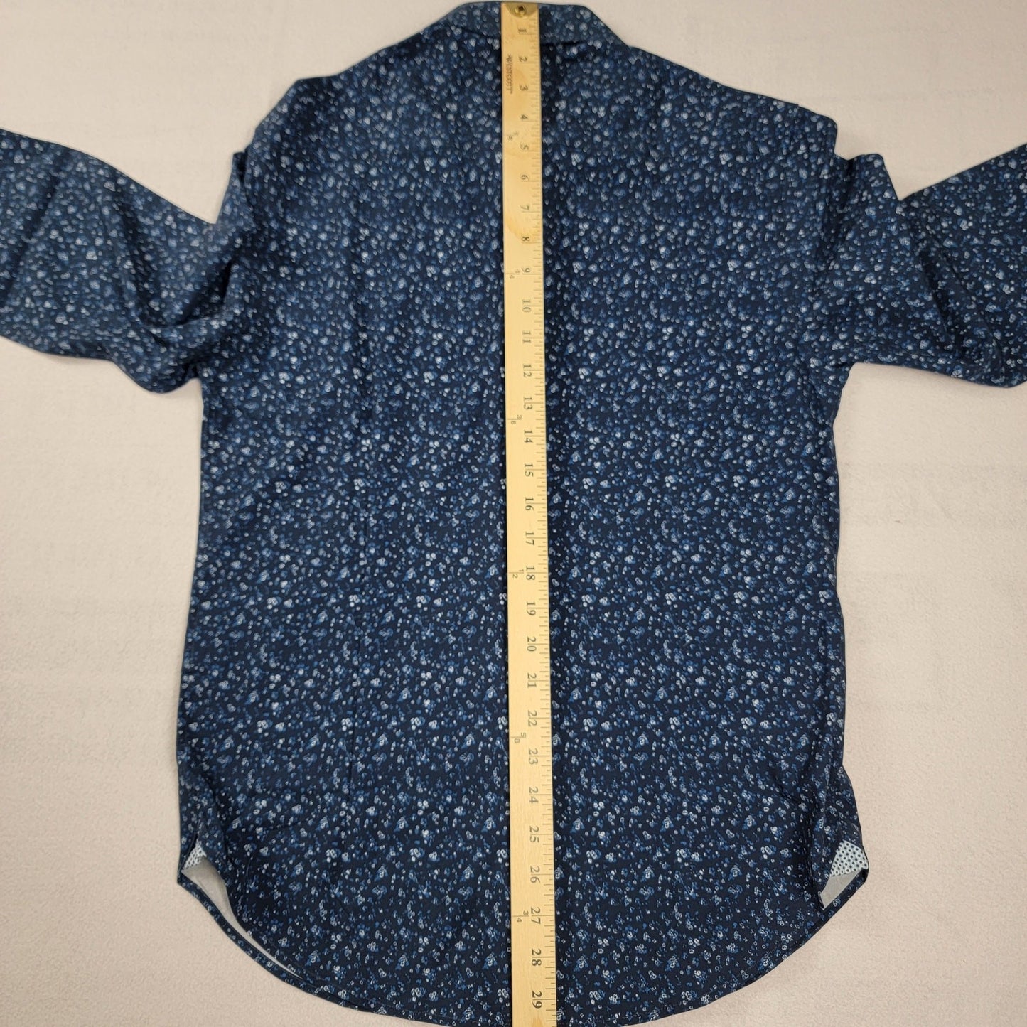 Men's English Laundry Long Sleeve Button Down Dk Blue Floral Sz S (608) NWT8