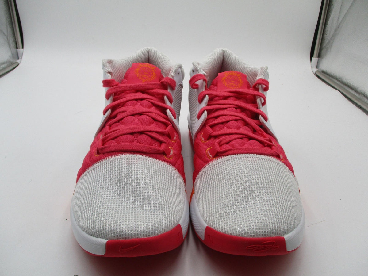 Nike LeBron Shoes Mens Size 11.5 White Pink Mid Top Basketball FB2239-1041