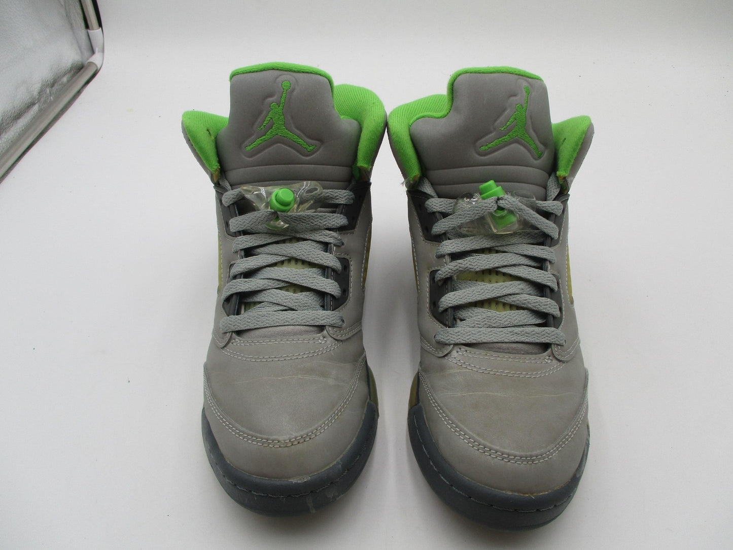 Nike Air Jordan 5 Retro Green Bean Shoes Youth Size 7Y Gray Volt GS DQ3734-0035