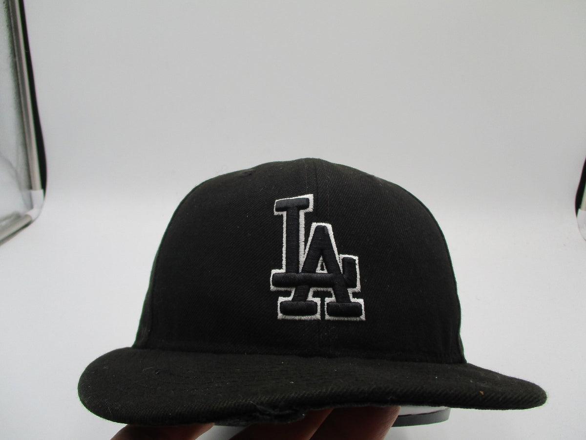 Los Angeles Dodgers Hat Cap Fitted Mens 7 Black MLB Baseball 59FIFTY New Era2
