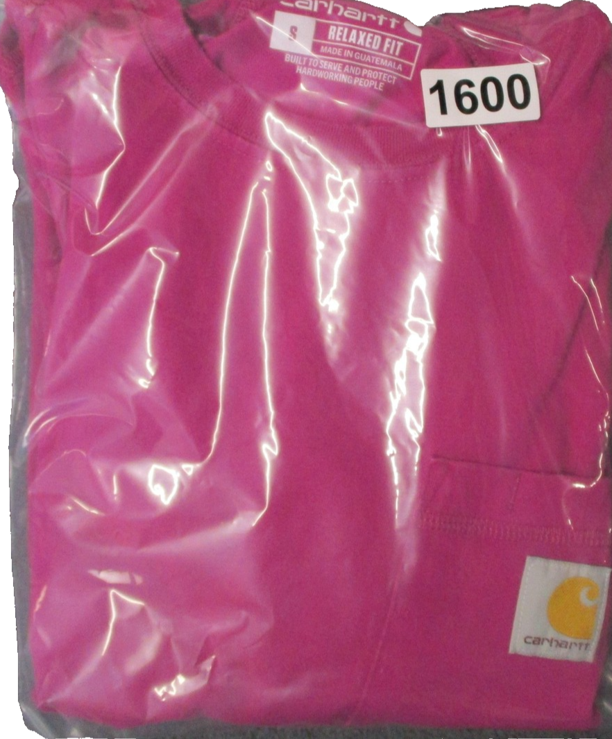 Carhartt Force Shirt Mens Small Pink Pocket Relaxed Fit Workwear TShirt Tee11