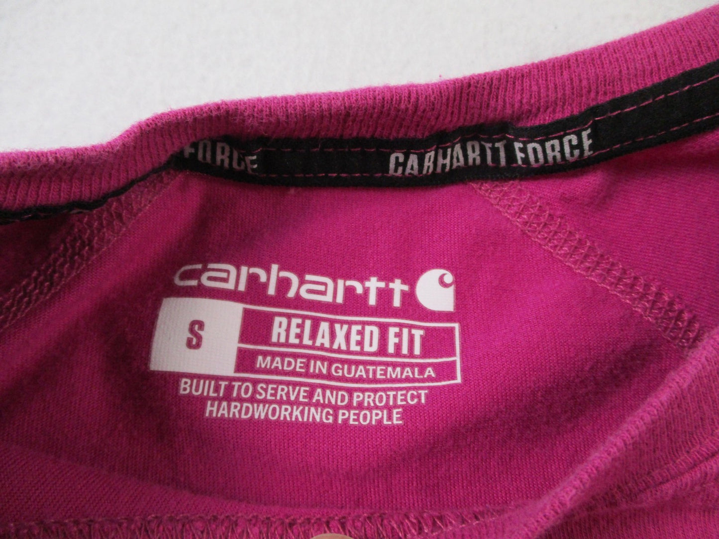 Carhartt Force Shirt Mens Small Pink Pocket Relaxed Fit Workwear TShirt Tee2