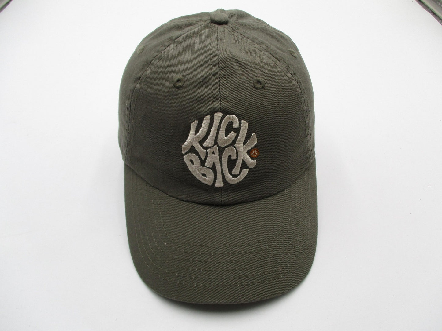 Kick Back Hat Cap Strap Back Mens One Size Green Embroidered Dad Baseball Twill5