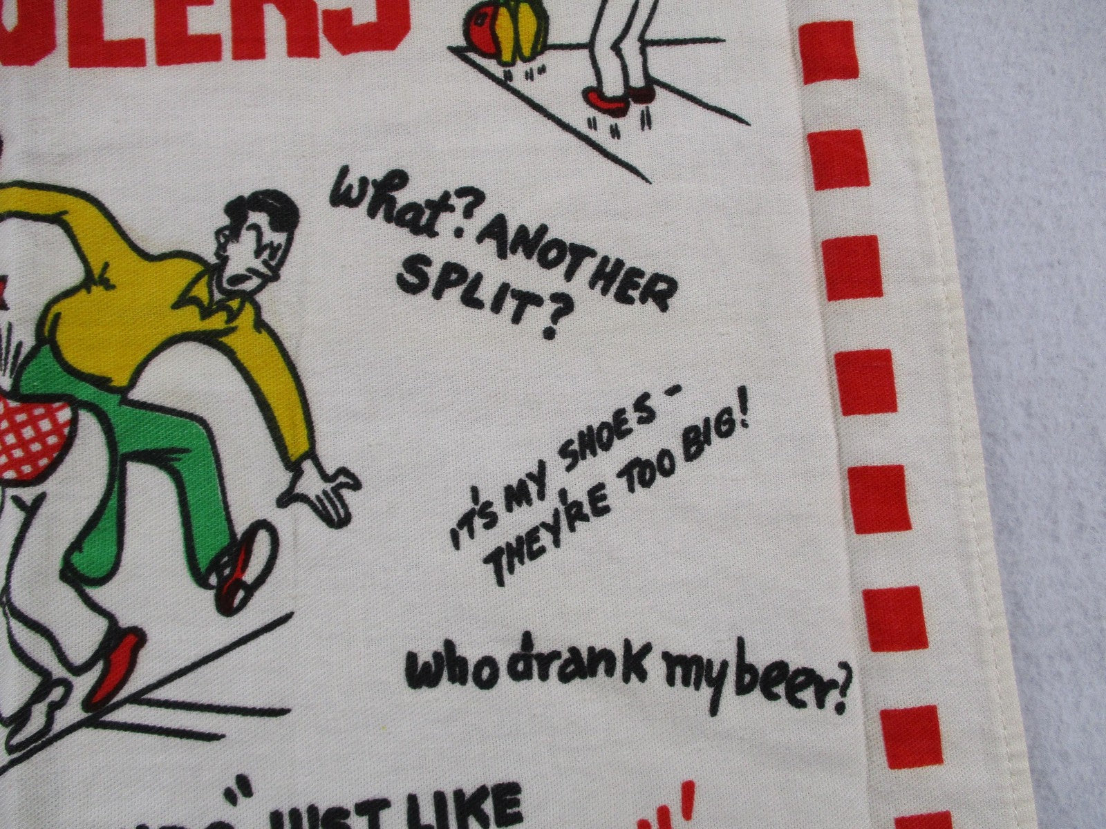 Bowler's Crying Towel Multicolor Cotton Retro Bowling Kitchen Tea Towel Humor8