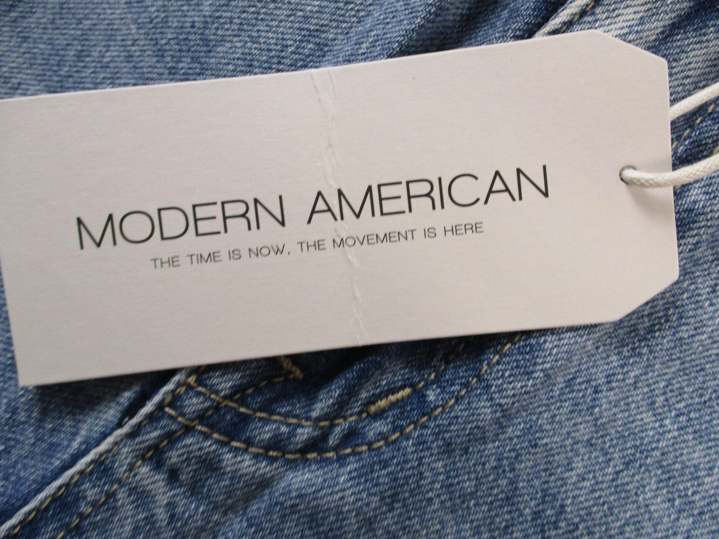 Modern American Jackson Cuff Jeans Womens 26 Smokey Blue High Rise Straight 14703
