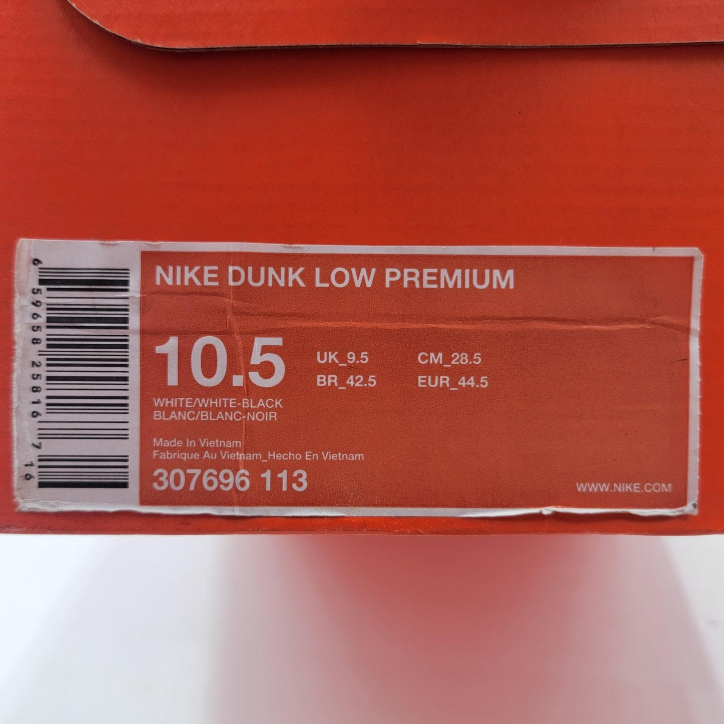 Nike Dunk Low Premium Shoes Mens Size 10.5 White Black Patent Leather 30769611315