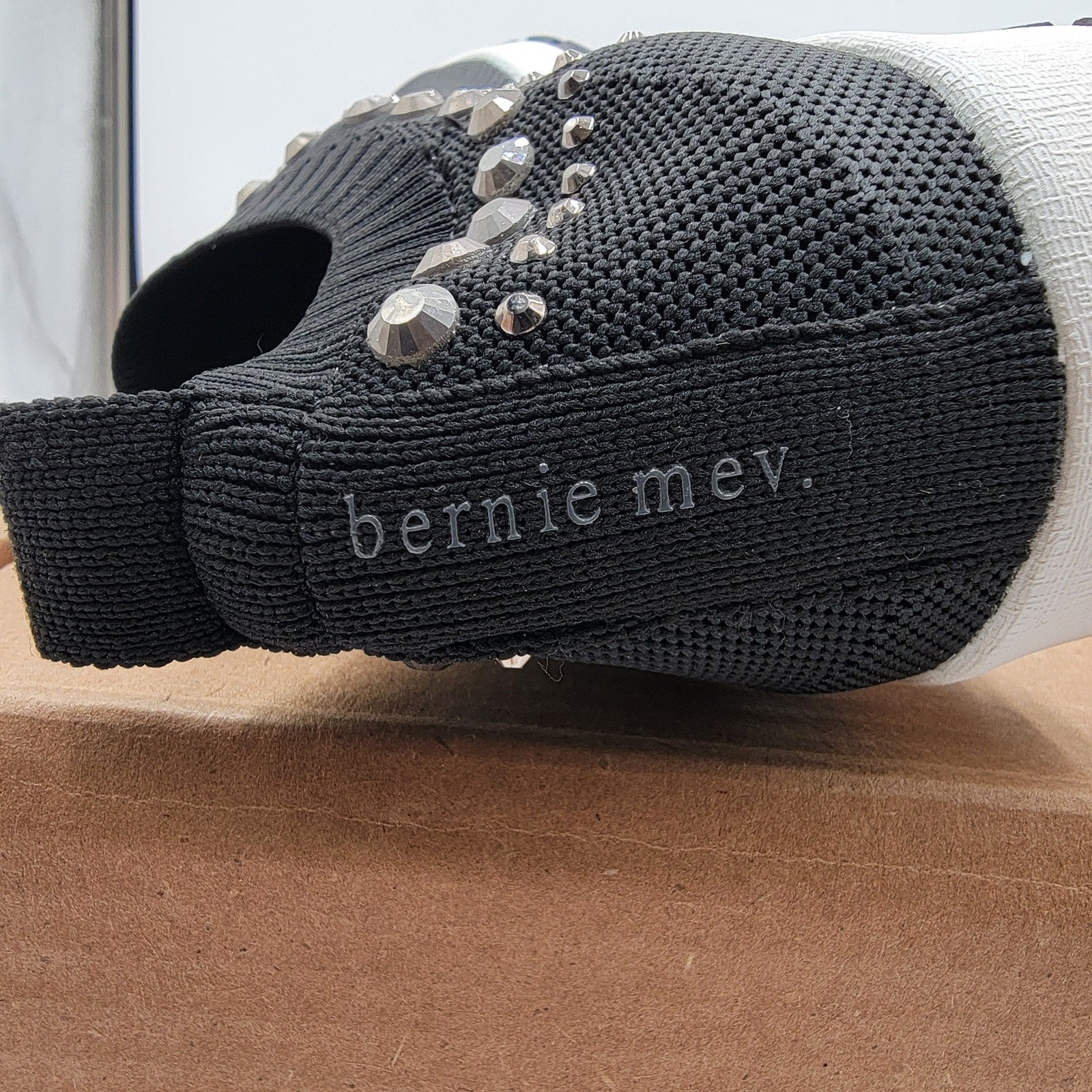 Bernie Mev Women's Cathryn Black Woven Slip On Sneakers
