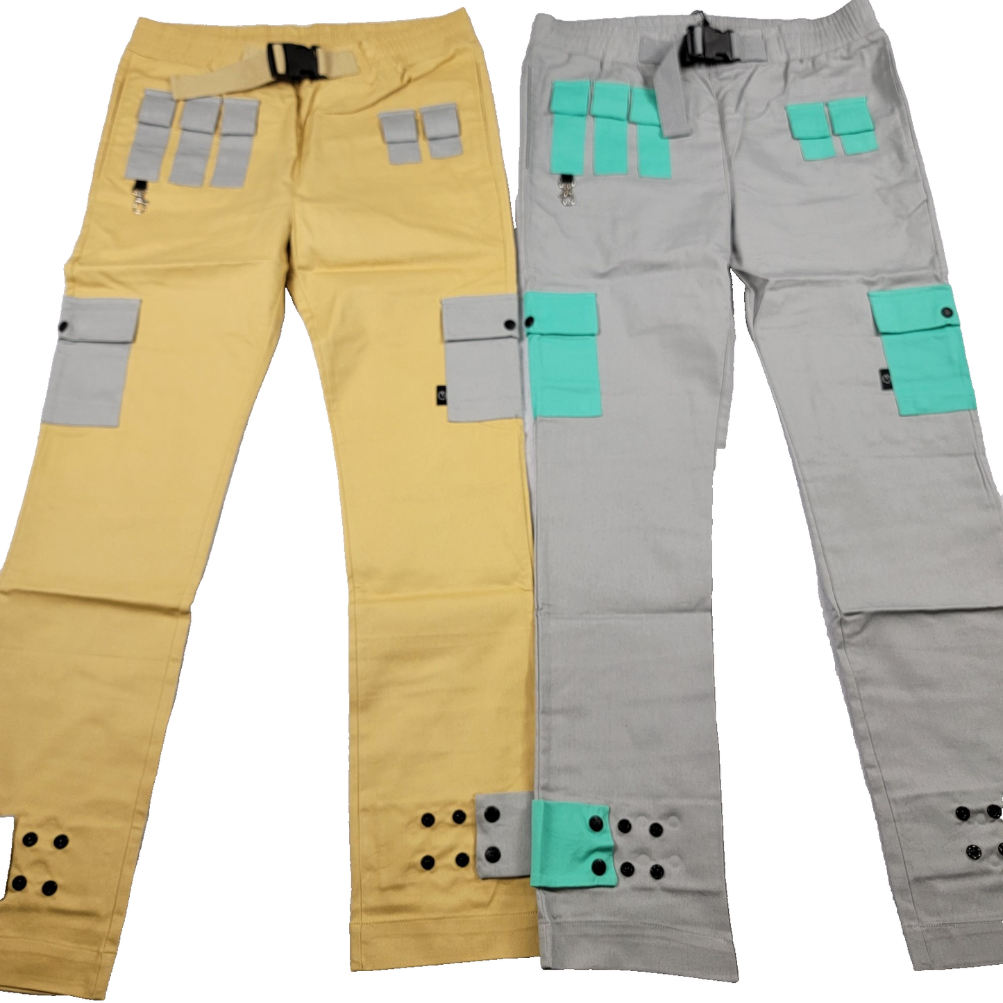 The Hideout Clothing Utility Tech Pants Bundle M Yellow + Grey Mint NWT Rare 8140