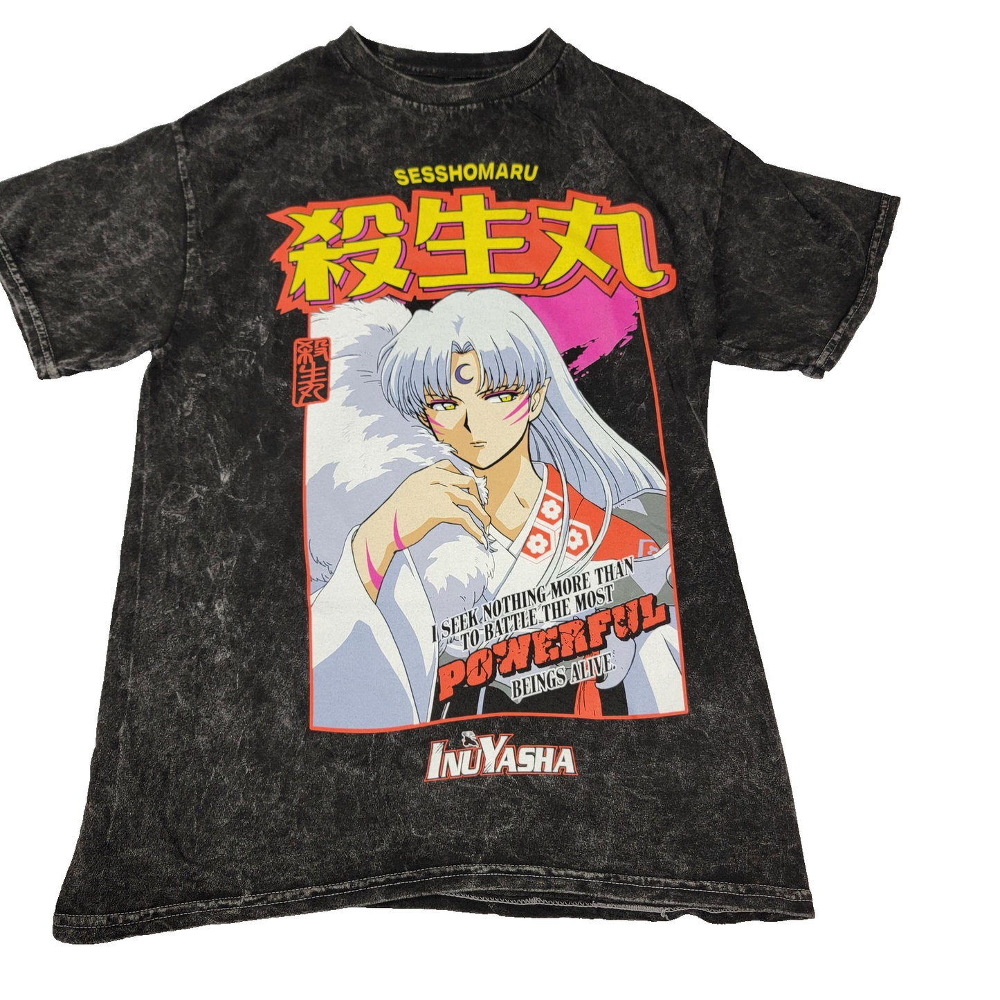 InuYasha Sesshomaru Shirt Unisex Small Black Anime Manga Graphic Tee New