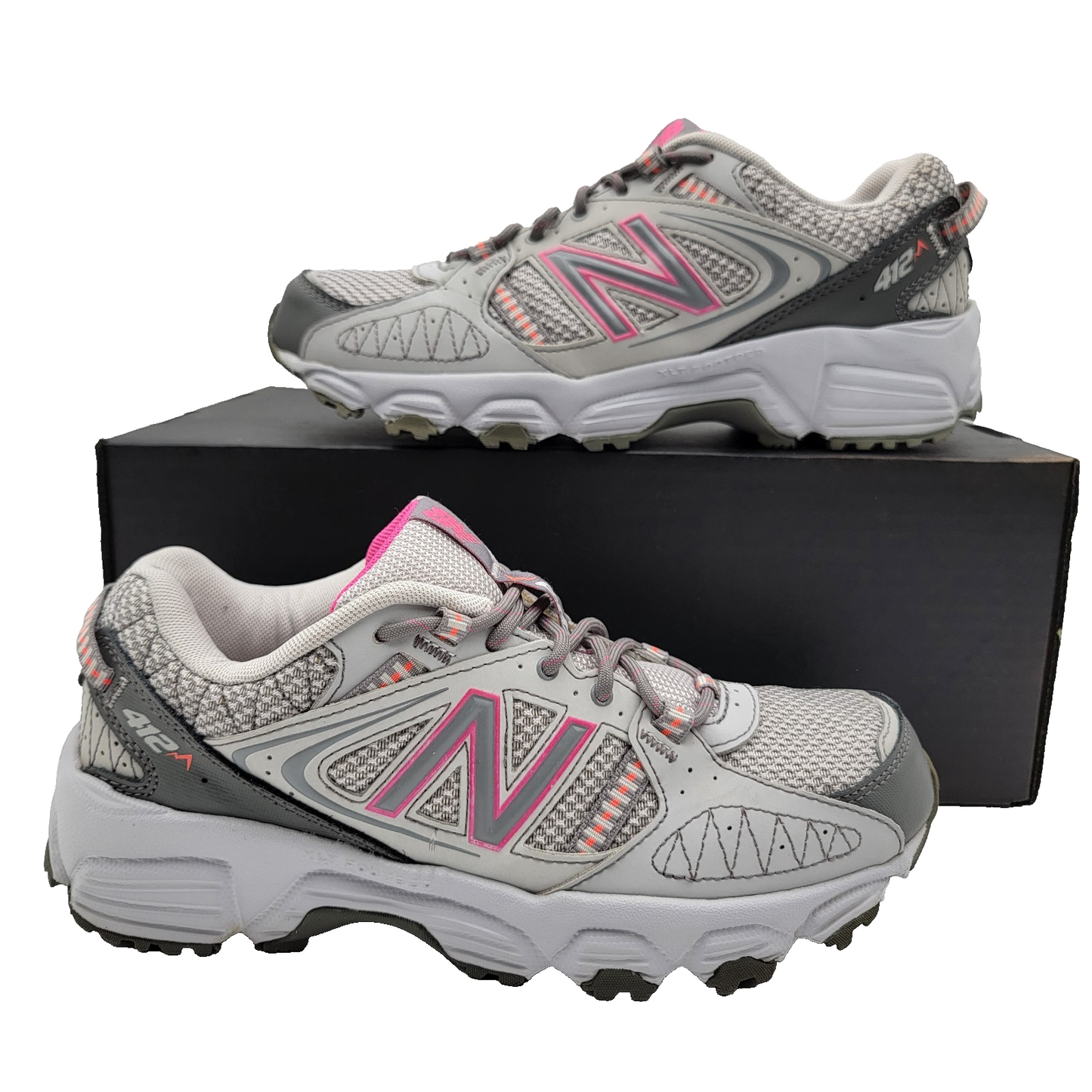 New Balance 412 Gray Pink Trail Running Shoes Women's US Size 7.5 WTE412P1