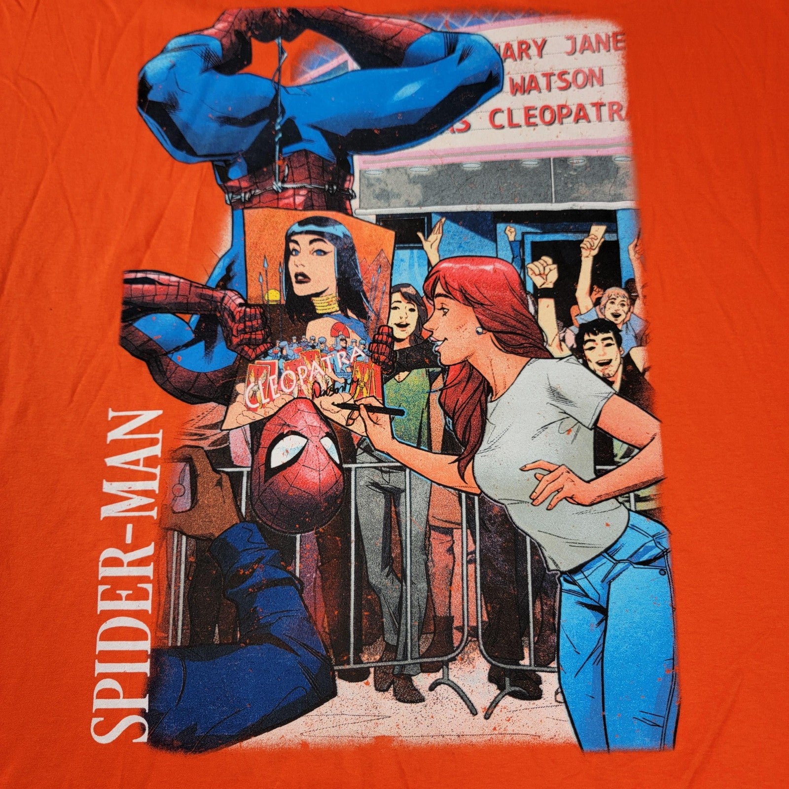 2 Pack Mens 3XL Long Sleeve Tees Marvel SpiderMan Orange & Black NASA