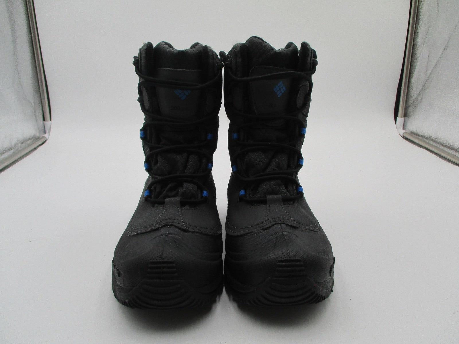 Columbia Omni-Heat Snow Boots Kids Size 3 Black Waterproof Insulated 17725610111