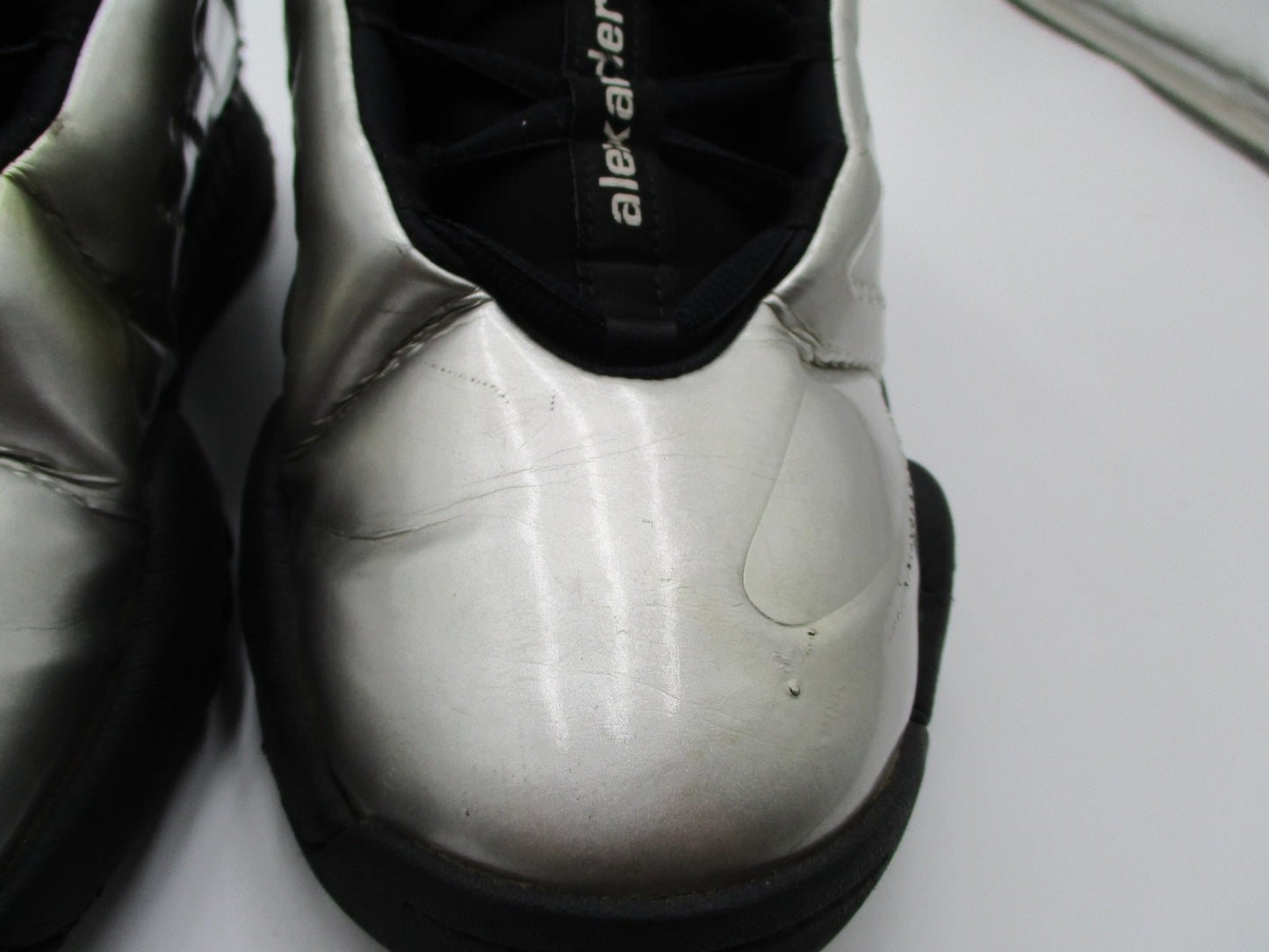 Adidas Alexander Wang Puff Trainer Shoes Mens Size 10.5 Silver Black Sneaker 1J811