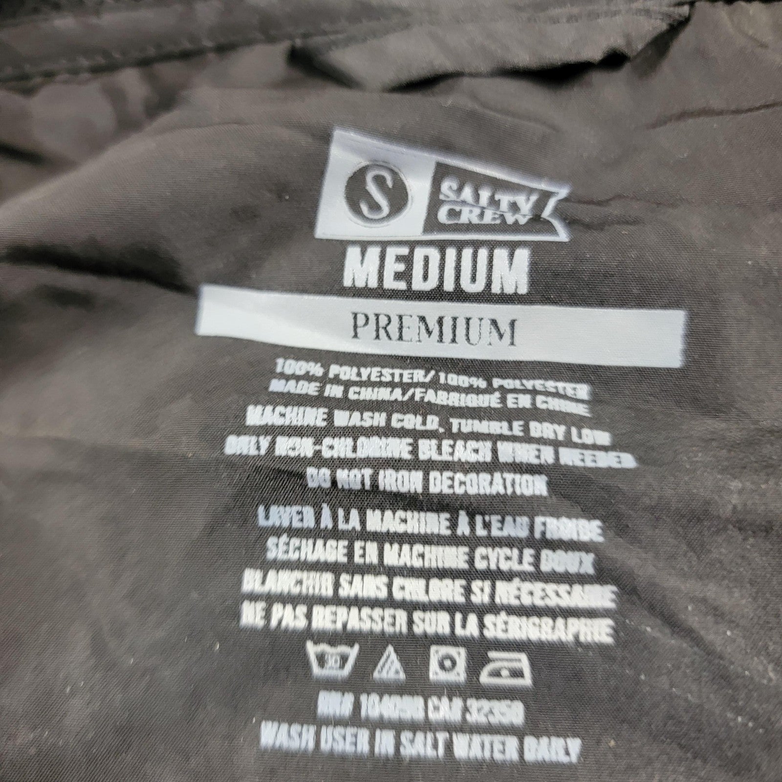 2 Pack Bundle Salty Crew Jacket Mens Medium Hooded Windbreaker Lightweight