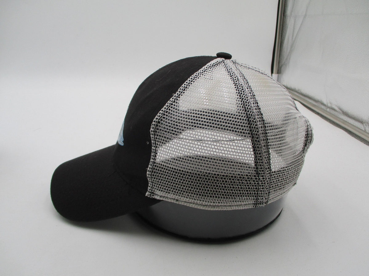 Magellan Outdoors Hat Cap Snap Back Mens One Size Black White Mesh Fish Logo4