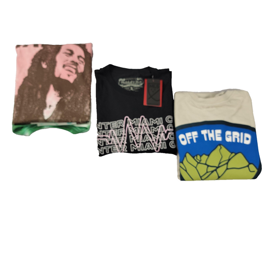 3 Pk Marley Tie Dye, InterMiami CF & Off the Grid DJ John Summit Sz XL