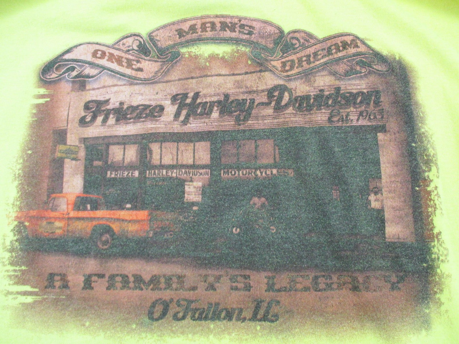 Harley-Davidson Shirt Mens XL Green Frieze Motorcycles Graphic Tee O'Fallon7