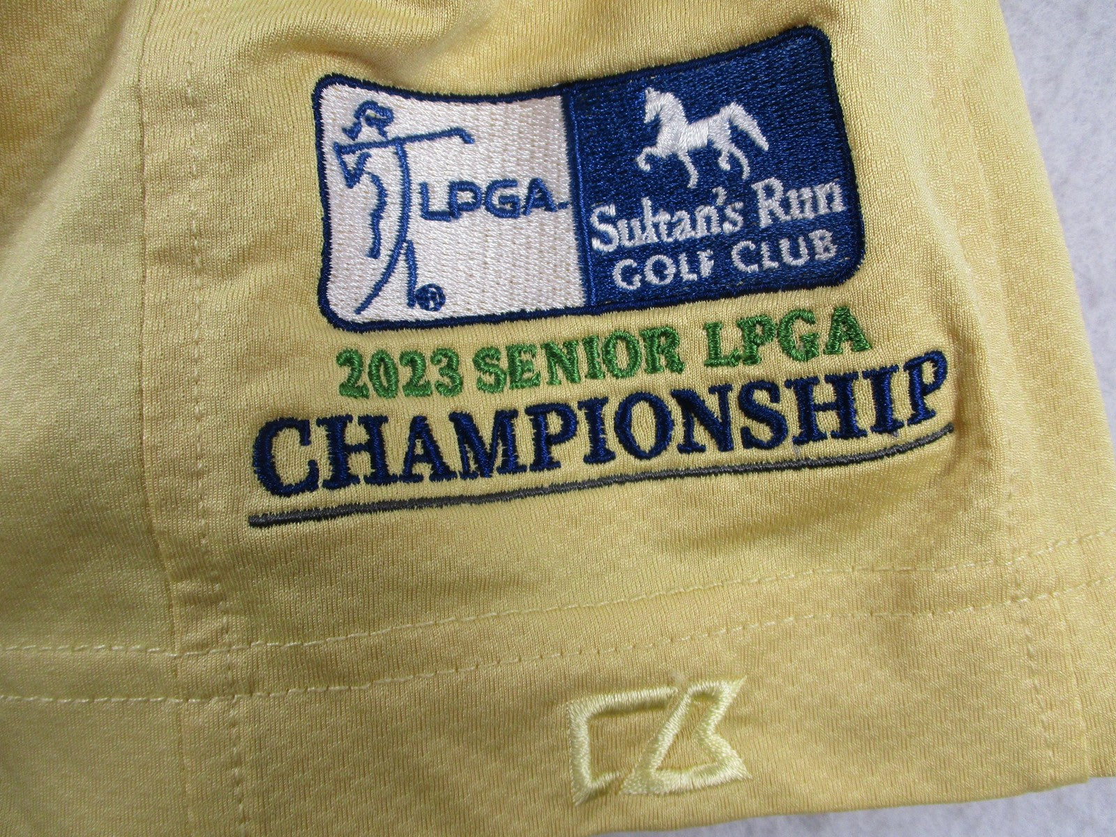 Cutter & Buck Polo Shirt Mens XL Yellow Sultan's Run LPGA Championship Golf3