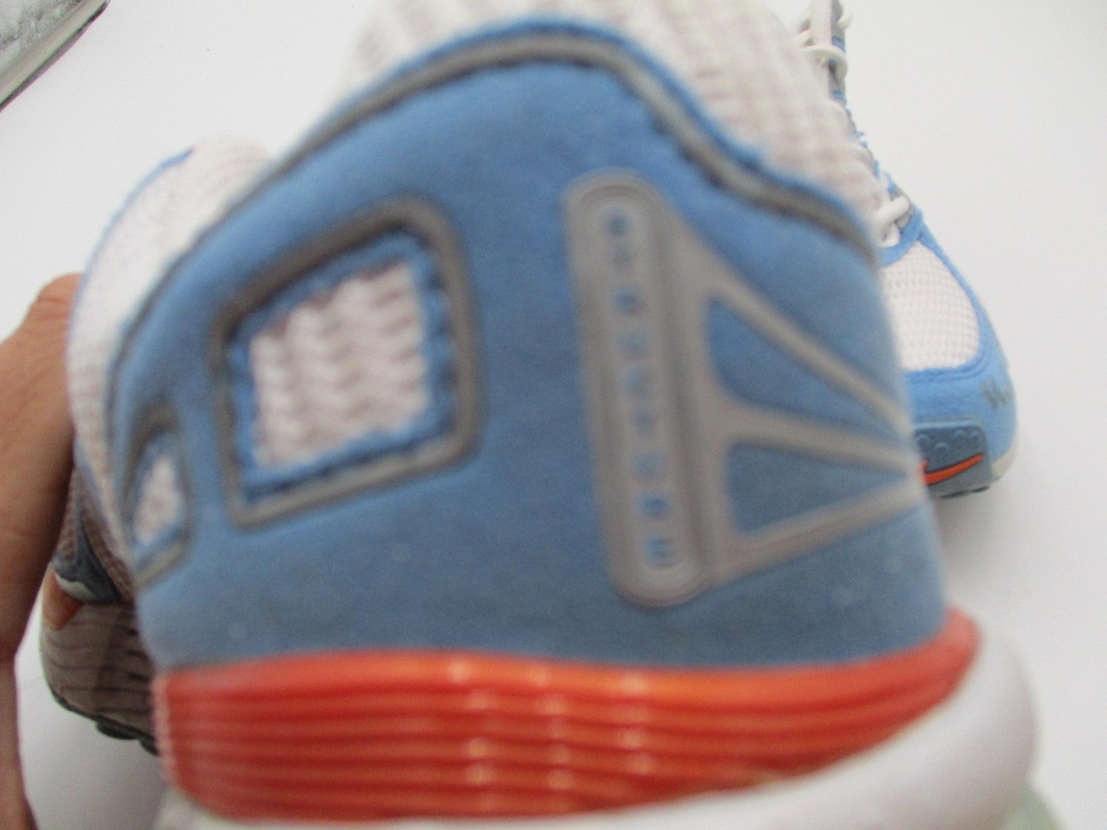 Vintage Nike Zoom Air Structure Shoes Women Sz 9.5 White Blue Orange Running 1T415